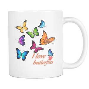 I Love Butterflies Mug - Freedom Look