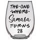 Samara Turns 28 Years Stemless Wine Glass