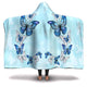 Morpho Butterfly Blue Hooded Blanket (SB)