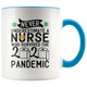 Nurse Survived 2020 Pandemic Toilet Paper Colored Coffee Mug