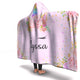 Personalized Unicorn Hooded Blanket - Alyssa
