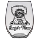 Benji's Mom Morkie Dog Stemless Wine Glass