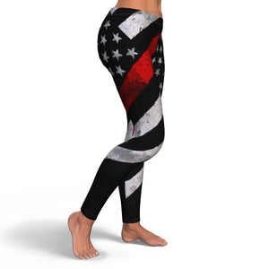 Firefighter Red Line Flag Leggings - Freedom Look