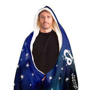 Personalized Leo Horoscope Zodiac Star Sign Hooded Blanket