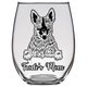 Frodo's Mom - Blue Heeler Dog mom Stemless Wine Glass
