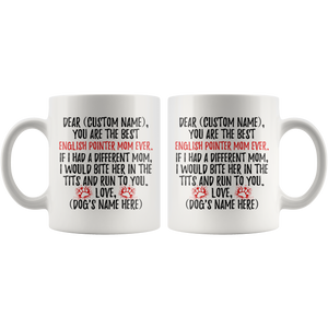 Personalized Best English Pointer Mom Coffee Mug (11 oz)