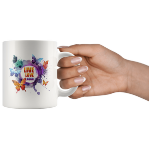 Live Love Laugh Butterfly Mug (11 oz)