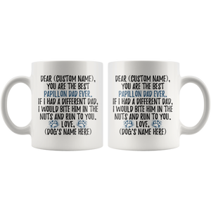 Personalized Best Papillon Dad Coffee Mug (11 oz)