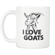 Goat Head Coffee Mug - I Love My Goat - I Like Goats - Goat Owner Gifts - 3D Goat - Got Goats - Great Gift For Goat Mama Dad Mom Lady (11 oz) - Freedom Look