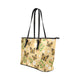 Butterflies With Flowers And Plants  Leather Tote Bag - Freedom Look