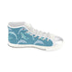 High & Low Top Blue Dolpins Canvas Shoes - Freedom Look