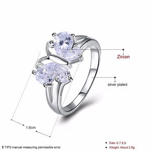 Butterfly Silver Color Ring - FREE SHIPPING - Freedom Look