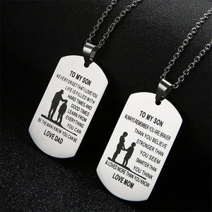To My Son & To My Daughter Pendant Necklace - Freedom Look