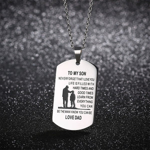 To My Son & To My Daughter Pendant Necklace - Freedom Look