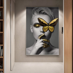 Butterfly Canvas Painting For Living Room - Freedom Look