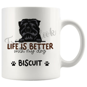 Personalized Affenpinscher Dog Mom Dad Mug, Custom Dog's Name Gift