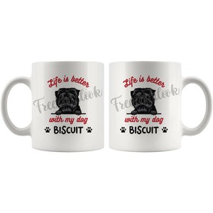 Personalized Affenpinscher Dog Mom Dad Mug, Custom Dog's Name Gift