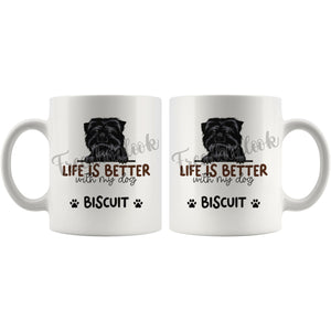 Personalized Affenpinscher Dog Mom Dad Mug, Custom Dog's Name Gift