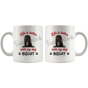Personalized Afghan Hound Dog Mom Dad Mug, Custom Dog's Name Gift