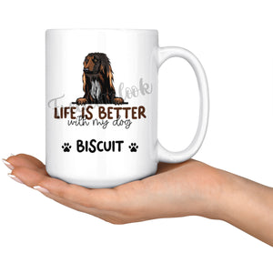 Personalized Afghan Hound Dog Mom Dad Mug, Custom Dog's Name Gift