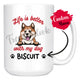 Personalized Akita Dog Mom Dad Mug, Custom Dog's Name Gift