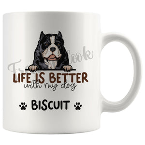 Personalized American Bully Dog Mom Dad Mug, Custom Dog's Name Gift