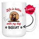 Personalized American Cocker Spaniel Dog Mom Dad Mug, Custom Dog's Name Gift