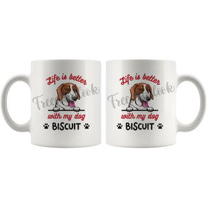Personalized American Foxhound Dog Mom Dad Mug, Custom Dog's Name Gift