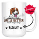 Personalized American Foxhound Dog Mom Dad Mug, Custom Dog's Name Gift