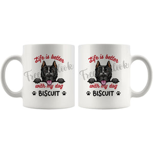 Personalized American Staffordshire Terrier Dog Mom Dad Mug, Custom Dog's Name