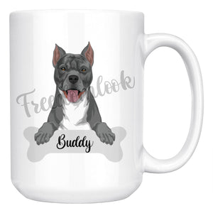 Personalized American Staffordshire Terrier Dog Mom Dad Mug, Funny Dog Owner