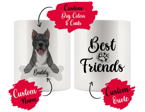 Personalized American Staffordshire Terrier Rescue Mom Dad Mug, Dog Owner Gift