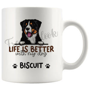 Personalized Appenzeller Dog Mom Dad Mug, Custom Dog's Name Gift