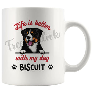 Personalized Appenzeller Dog Mom Dad Mug, Custom Dog's Name Gift