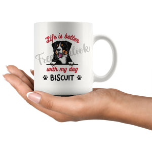 Personalized Appenzeller Dog Mom Dad Mug, Custom Dog's Name Gift