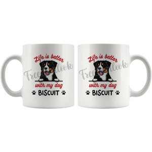 Personalized Appenzeller Dog Mom Dad Mug, Custom Dog's Name Gift