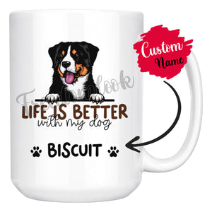 Personalized Appenzeller Dog Mom Dad Mug, Custom Dog's Name Gift
