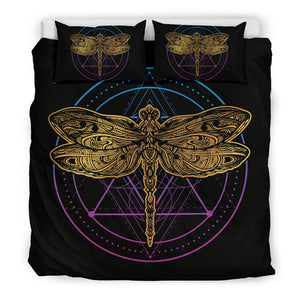 Golden Dragonfly Bedding Cover Set - Freedom Look