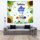 Tapestry Personalized Wall Decoration - Autism Awareness Shark Sunflower