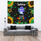 Tapestry Personalized Wall Decoration - Autism Awareness Shark Sunflowers