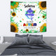 Tapestry Personalized Wall Decoration - Autism Awareness Shark Sunflower