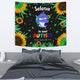 Tapestry Personalized Wall Decoration - Autism Awareness Shark Sunflowers