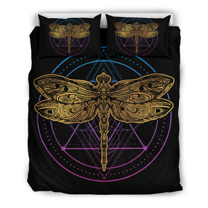 Golden Dragonfly Bedding Cover Set - Freedom Look