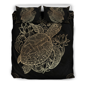 Golden Sea Turtle Bedding Set - Freedom Look