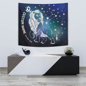 Personalized Leo Horoscope Zodiac Star Sign Tapestry