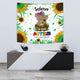 Tapestry Personalized Wall Decoration - Autism Awareness Elephant Sunflowers