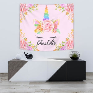 Charlotte - Personalized Unicorn Tapestry