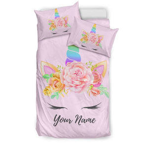 Unicorn Bedding Set With Custom Name
