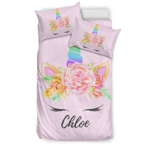 Personalized Unicorn Chloe Bedding Set