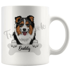 Personalized Australian Shepherd Dog Mom Dad Mug, Funny Dog Owner Gift